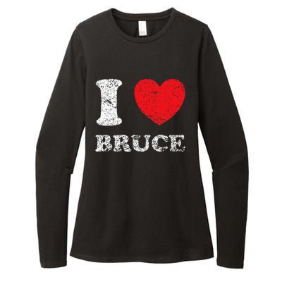 Distressed Grunge Worn Out Style I Love Bruce Womens CVC Long Sleeve Shirt