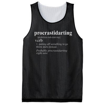 Darts Gifts Women Procrastidarting Funny Dart Player Mesh Reversible Basketball Jersey Tank