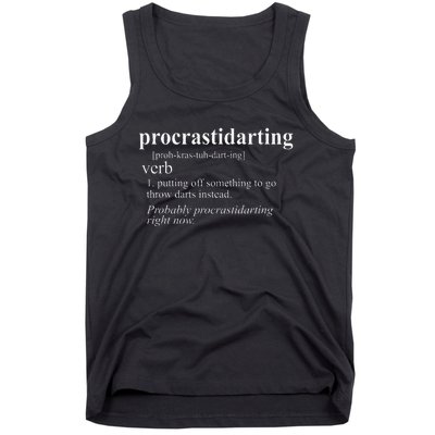 Darts Gifts Women Procrastidarting Funny Dart Player Tank Top