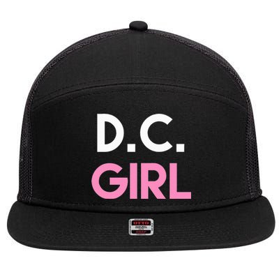 Dc Girl Washington Dc 7 Panel Mesh Trucker Snapback Hat