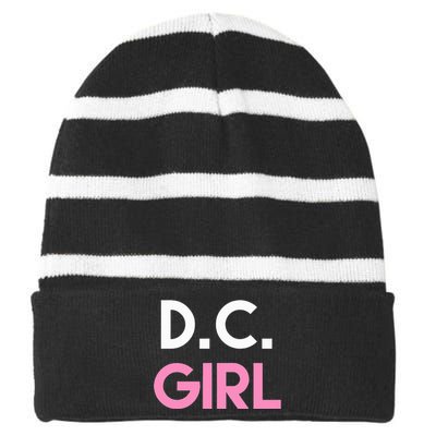 Dc Girl Washington Dc Striped Beanie with Solid Band