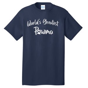 Dog Grandma Worlds Greatest Pawma Mothers Day Gifts Tall T-Shirt