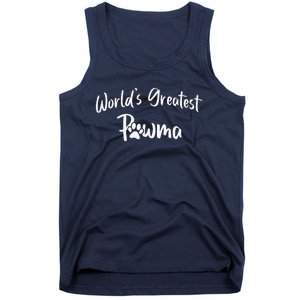 Dog Grandma Worlds Greatest Pawma Mothers Day Gifts Tank Top