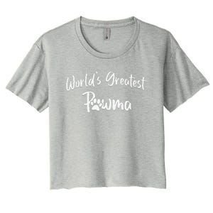 Dog Grandma Worlds Greatest Pawma Mothers Day Gifts Women's Crop Top Tee