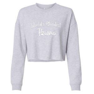 Dog Grandma Worlds Greatest Pawma Mothers Day Gifts Cropped Pullover Crew