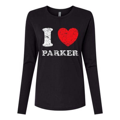 Distressed Grunge Worn Out Style I Love Parker Womens Cotton Relaxed Long Sleeve T-Shirt