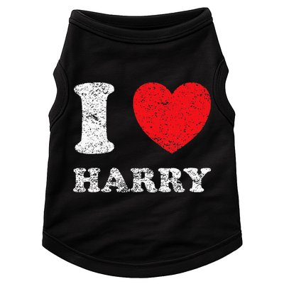 Distressed Grunge Worn Out Style I Love Harry Doggie Tank