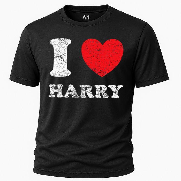 Distressed Grunge Worn Out Style I Love Harry Cooling Performance Crew T-Shirt