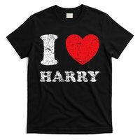 Distressed Grunge Worn Out Style I Love Harry T-Shirt
