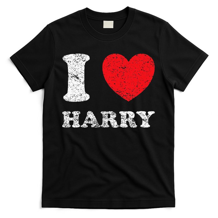 Distressed Grunge Worn Out Style I Love Harry T-Shirt