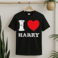 Distressed Grunge Worn Out Style I Love Harry T-Shirt