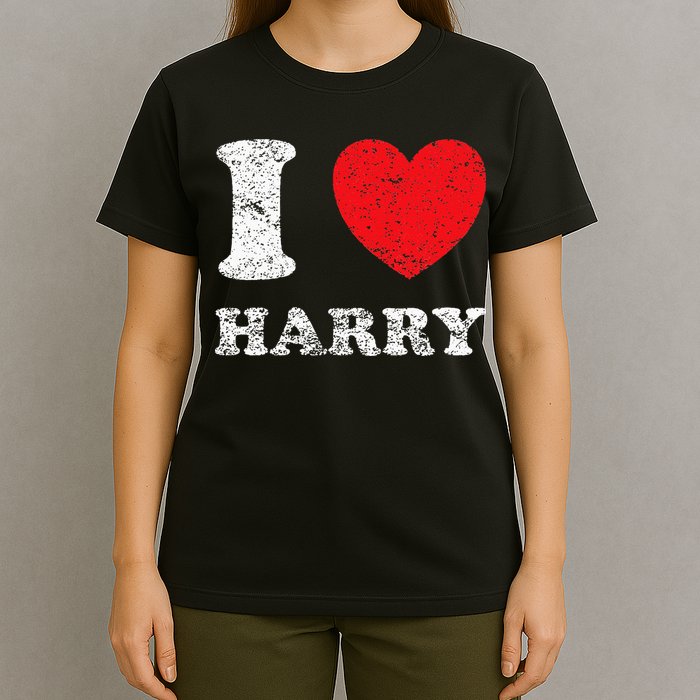 Distressed Grunge Worn Out Style I Love Harry T-Shirt