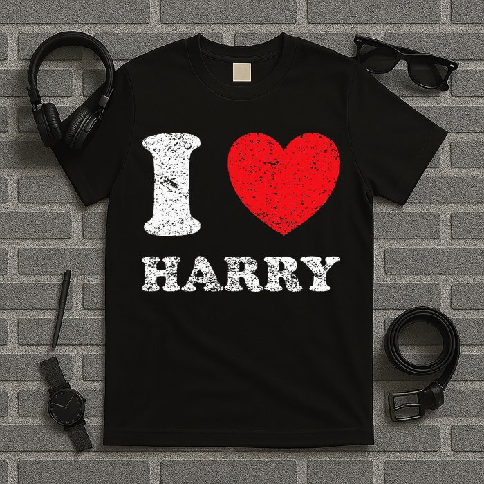 Distressed Grunge Worn Out Style I Love Harry T-Shirt