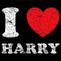 Distressed Grunge Worn Out Style I Love Harry T-Shirt