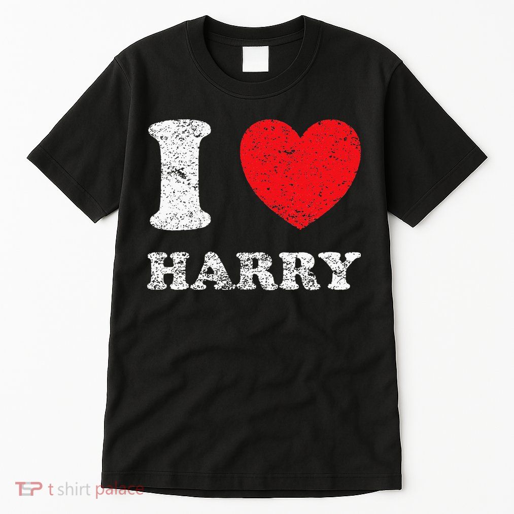 Distressed Grunge Worn Out Style I Love Harry Tall T-Shirt