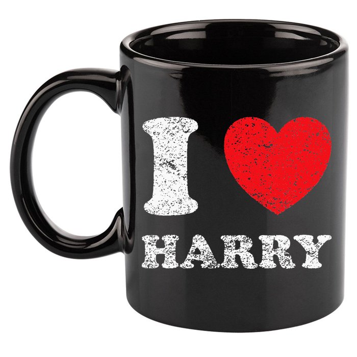 Distressed Grunge Worn Out Style I Love Harry 11oz C Handle Ceramic Mug