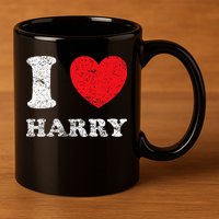 Distressed Grunge Worn Out Style I Love Harry 11oz C Handle Ceramic Mug