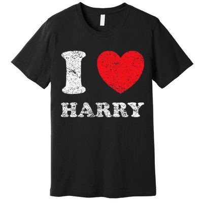 Distressed Grunge Worn Out Style I Love Harry Premium T-Shirt