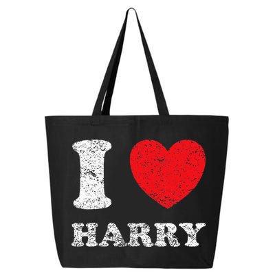 Distressed Grunge Worn Out Style I Love Harry 25L Jumbo Tote