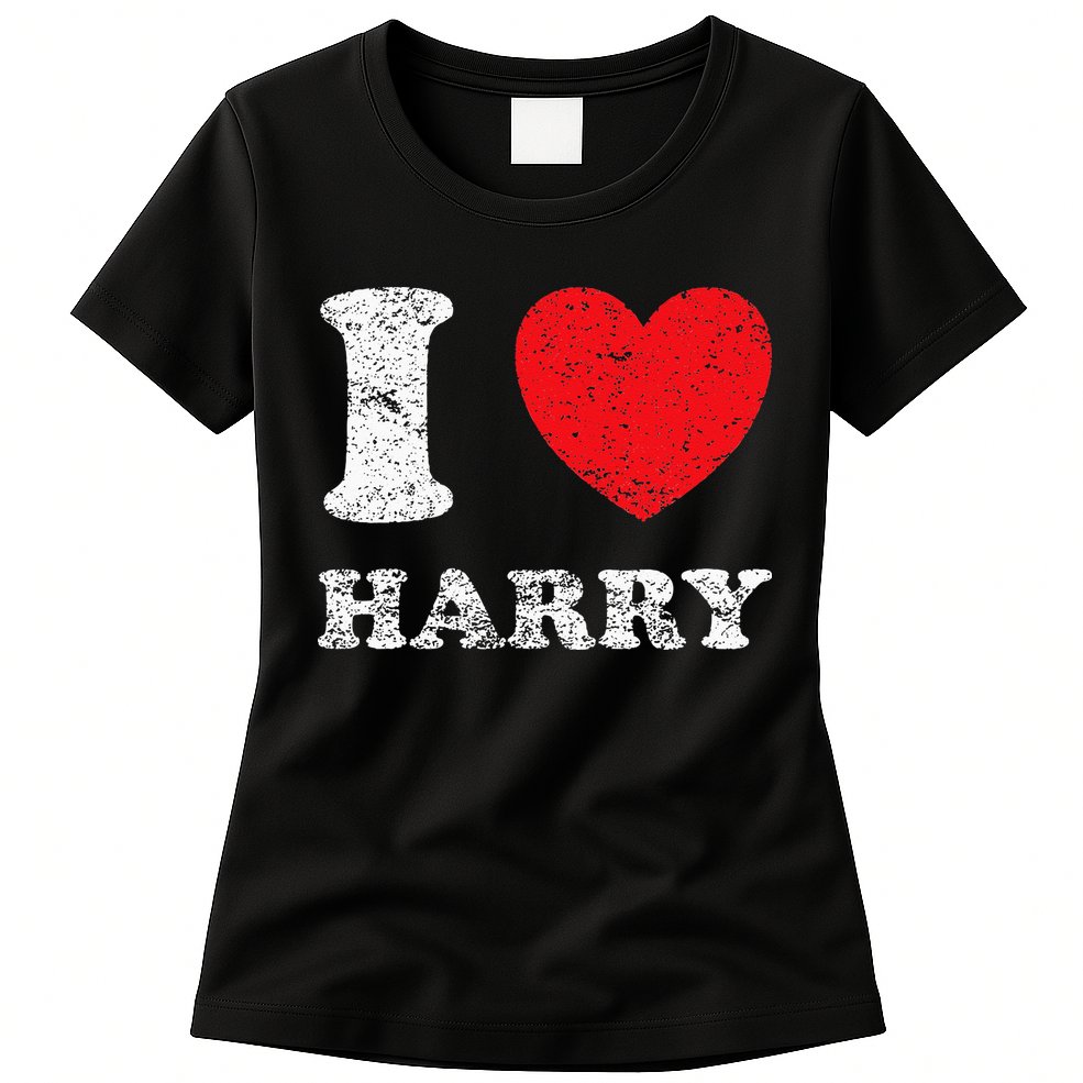 Distressed Grunge Worn Out Style I Love Harry Womens T-Shirt