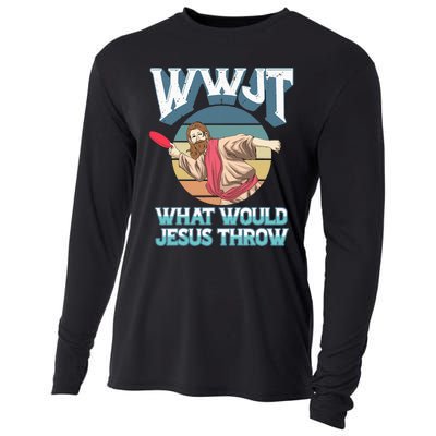 Disc Golf Wwjt What Would Jesus Throw Frisbee Golf Christian Cooling Performance Long Sleeve Crew