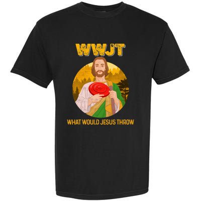 Disc Golf What Would Jesus Throw Frisbee Golf Garment-Dyed Heavyweight T-Shirt