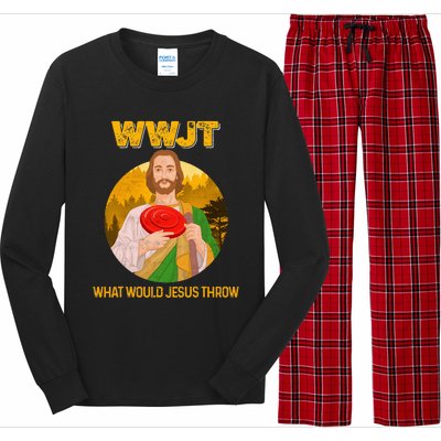 Disc Golf What Would Jesus Throw Frisbee Golf Long Sleeve Pajama Set