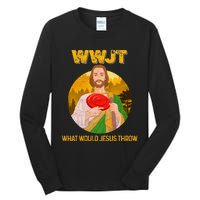 Disc Golf What Would Jesus Throw Frisbee Golf Tall Long Sleeve T-Shirt