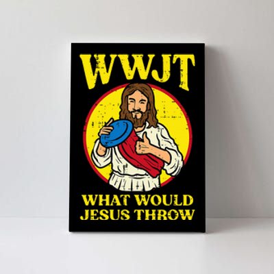 Disc Golf Wwjt What Would Jesus Throw Frisbee Canvas