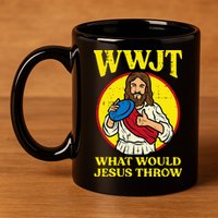 Disc Golf Wwjt What Would Jesus Throw Frisbee 11oz C Handle Ceramic Mug
