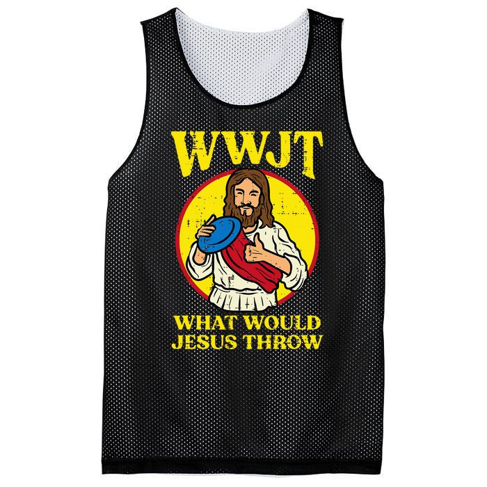 Disc Golf Wwjt What Would Jesus Throw Frisbee Mesh Reversible Basketball Jersey Tank