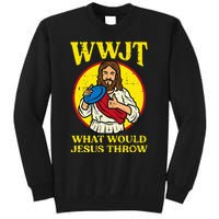 Disc Golf Wwjt What Would Jesus Throw Frisbee Tall Sweatshirt