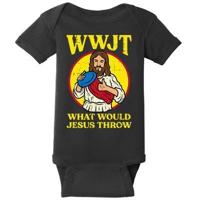 Disc Golf Wwjt What Would Jesus Throw Frisbee Baby Bodysuit
