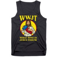 Disc Golf Wwjt What Would Jesus Throw Frisbee Tank Top