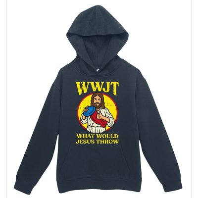 Disc Golf Wwjt What Would Jesus Throw Frisbee Urban Pullover Hoodie