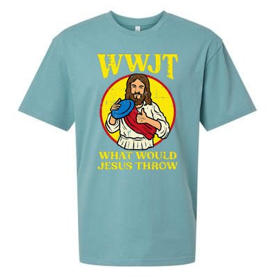 Disc Golf Wwjt What Would Jesus Throw Frisbee Sueded Cloud Jersey T-Shirt