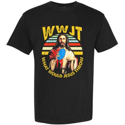 Disc Golf What Would Jesus Throw Frisbee Golf Wwjt Christian Garment-Dyed Heavyweight T-Shirt