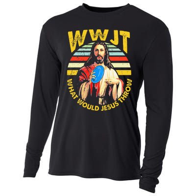 Disc Golf What Would Jesus Throw Frisbee Golf Wwjt Christian Cooling Performance Long Sleeve Crew