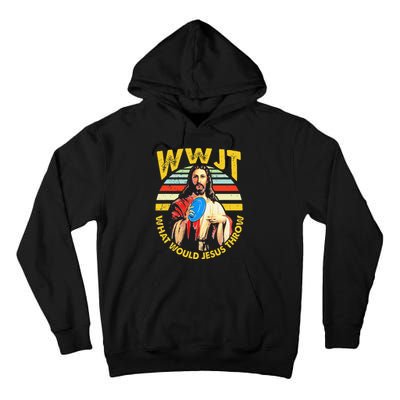 Disc Golf What Would Jesus Throw Frisbee Golf Wwjt Christian Tall Hoodie