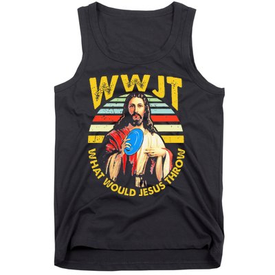 Disc Golf What Would Jesus Throw Frisbee Golf Wwjt Christian Tank Top