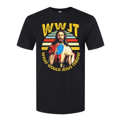 Disc Golf What Would Jesus Throw Frisbee Golf Wwjt Christian Softstyle CVC T-Shirt