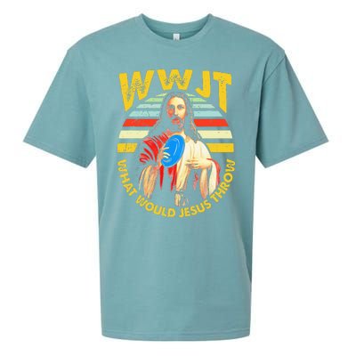 Disc Golf What Would Jesus Throw Frisbee Golf Wwjt Christian Sueded Cloud Jersey T-Shirt