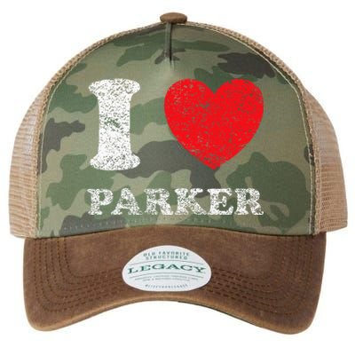 Distressed Grunge Worn Out Style I Love Parker Legacy Tie Dye Trucker Hat