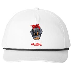 Dachshund Grandma Weenie Dog Lover Funny Weiner Dog Snapback Five-Panel Rope Hat