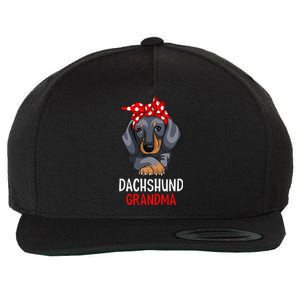 Dachshund Grandma Weenie Dog Lover Funny Weiner Dog Wool Snapback Cap