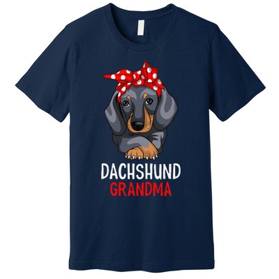 Dachshund Grandma Weenie Dog Lover Funny Weiner Dog Premium T-Shirt