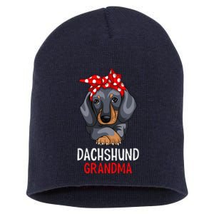 Dachshund Grandma Weenie Dog Lover Funny Weiner Dog Short Acrylic Beanie