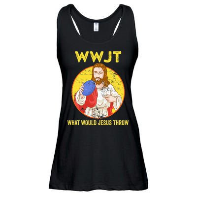 Disc Golf What Would Jesus Throw Frisbee Golf Ladies Essential Flowy Tank