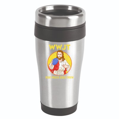 Disc Golf What Would Jesus Throw Frisbee Golf 16oz Travel Tumbler