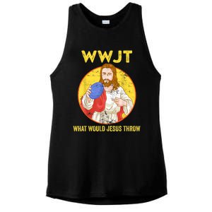 Disc Golf What Would Jesus Throw Frisbee Golf Ladies PosiCharge Tri-Blend Wicking Tank